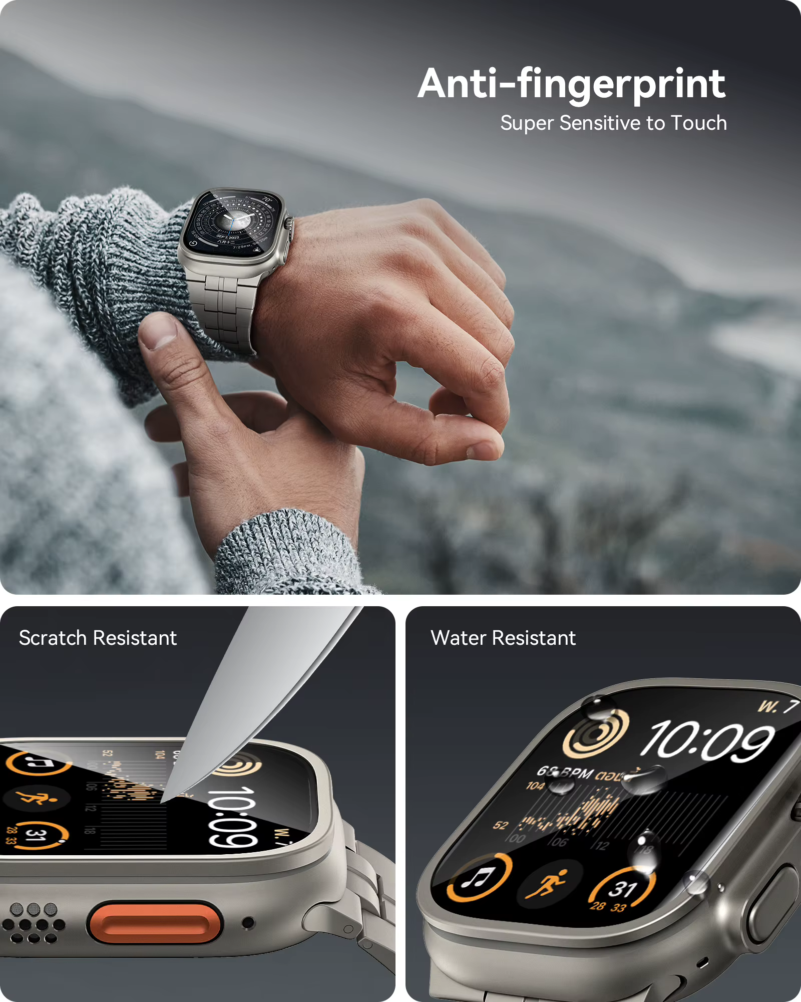 Protecteur d'écran pour Apple Watch Ultra