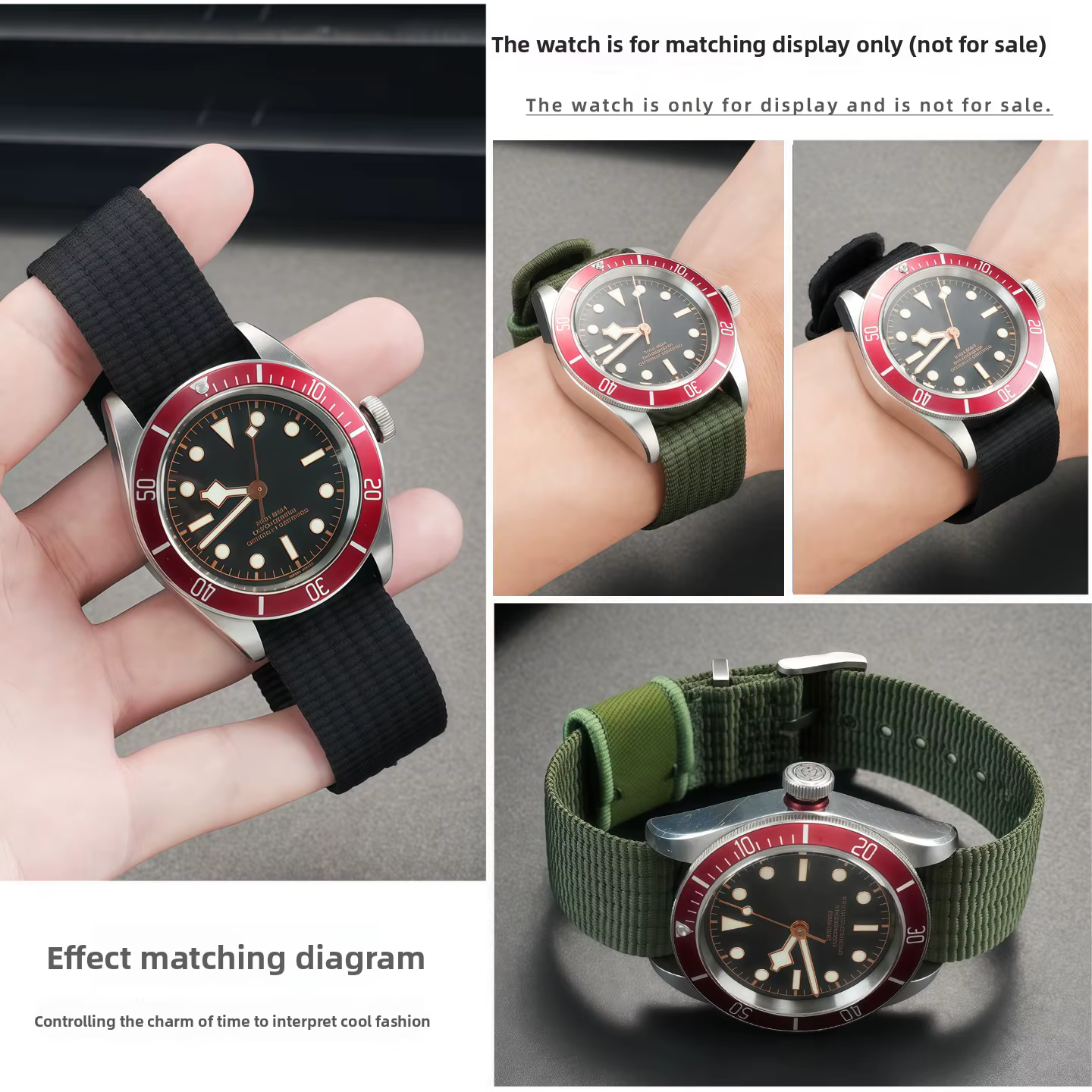 Pour Tudor Black Bay fleur rouge Pelagos bracelet de montre M2542G M25707B m25727k 22mm Sports de plein air