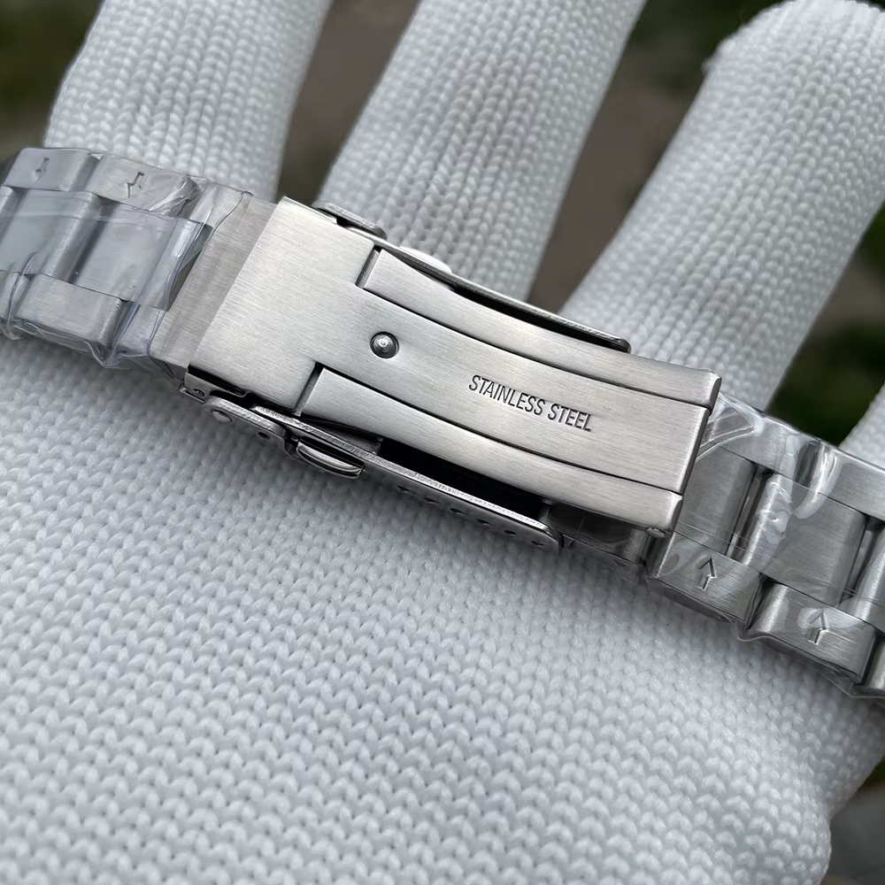 STEELDIVE SD1970 Bracelet de remplacement de montre de plongée automatique tortue 20MM boucle entièrement brossée signée fermoir pliant avec sécurité
