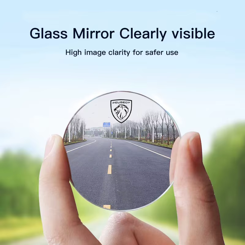 Rétroviseur de voiture 360 °   Petit miroir rond, accessoires automobiles pour Peugeot 206 308 208 207 3008 307 2008 508 407 5008 408 4008 301