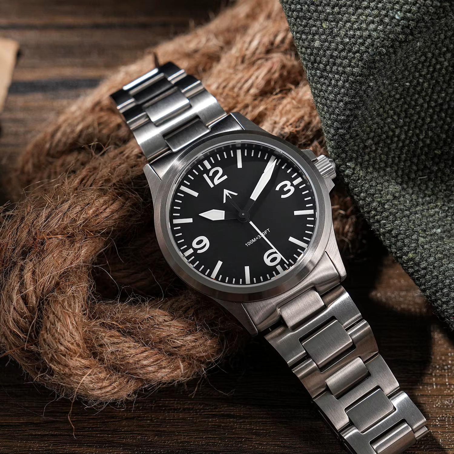 Militado ML18 36mm hommes montre VH31 mouvement à Quartz montres saphir lumineux Double dôme cristal étanche montre-bracelet Vintage