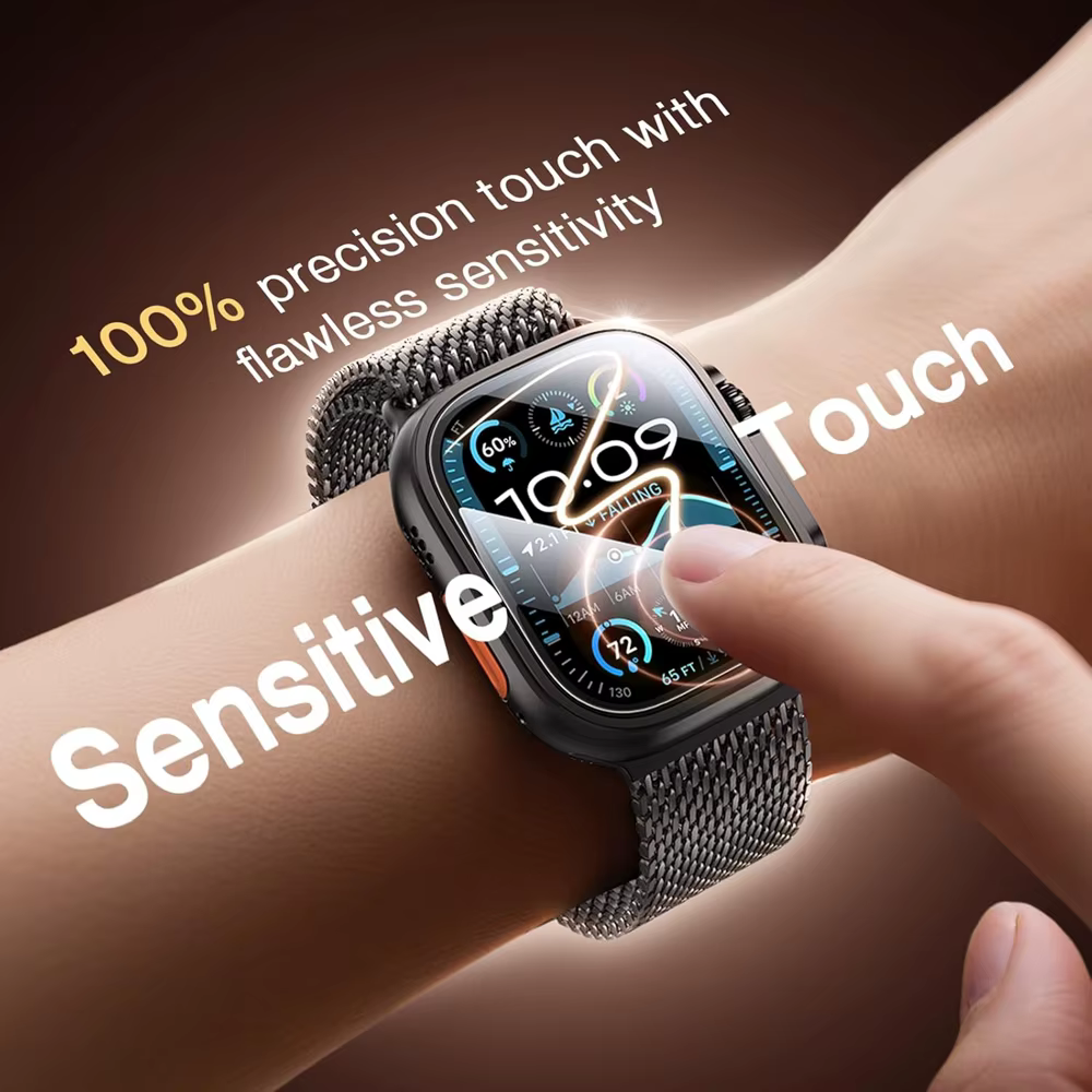 Verre trempé pour Apple Watch Ultra 1/2/3 49mm avec outil d'alignement protecteur d'écran pour iWatch
