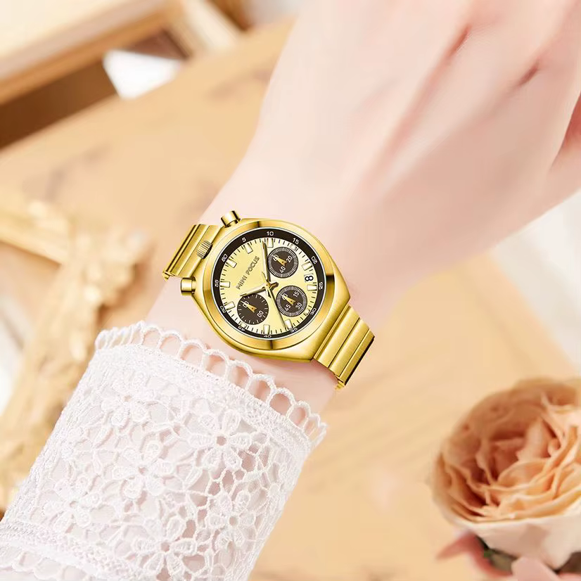 MINI FOCUS multifonctionnel décontracté et mode montre à Quartz pour femmes étanche chronographe montre-bracelet dames montres 0491L