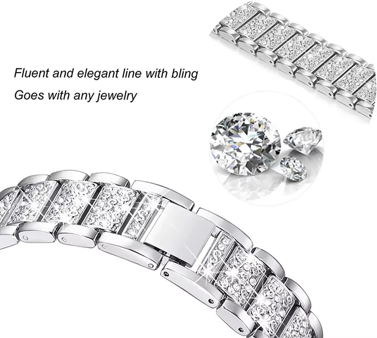 Bracelet en diamant pour Garmin Vivoactive 6 5 3