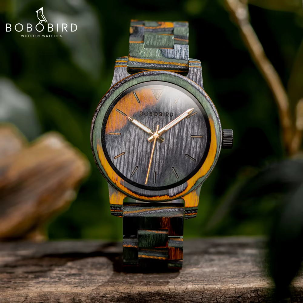 BOBOBIRD montre en bois montre-bracelet pour homme mouvement à Quartz japonais Crazy Horse cuir mode décontracté montres gravées cadeau personnalisé