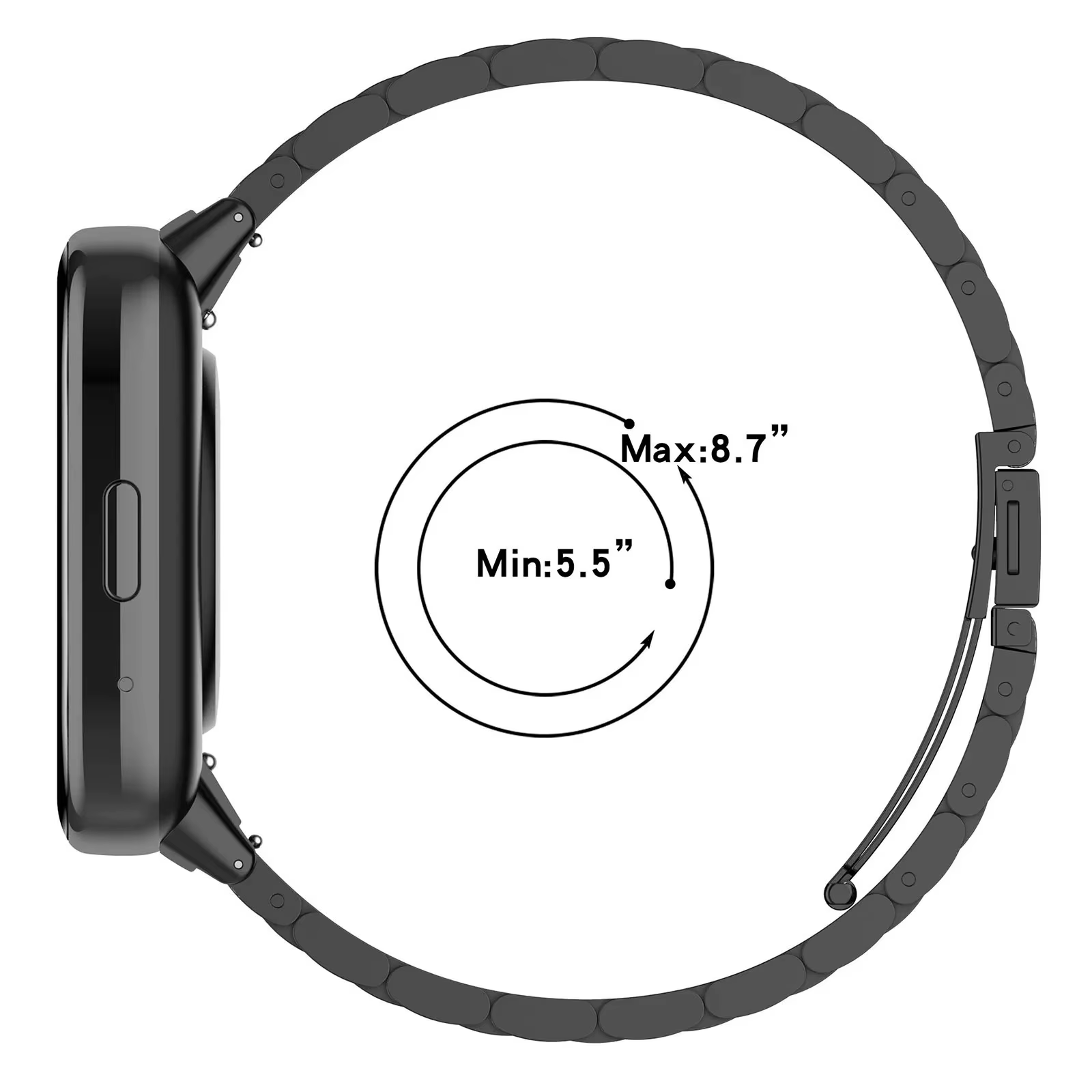 Bracelet en acier inoxydable 22mm pour montre Redmi 5 Active 5 Lite