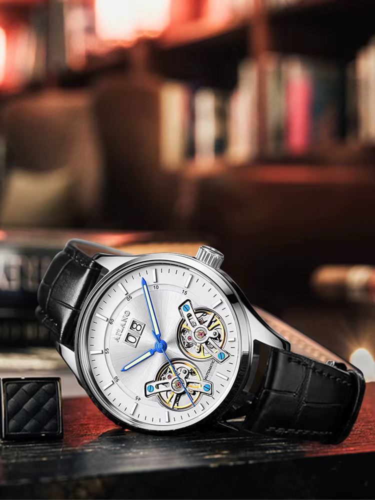 AILANG authentique montre mécanique automatique pour hommes tourbillon creux calendrier étanche montre-bracelet de marque de luxe
