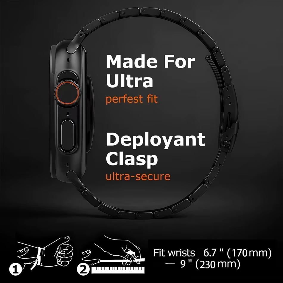 Bracelets de montre en titane pour Apple Watch Ultra 3/2/1 (49 mm)