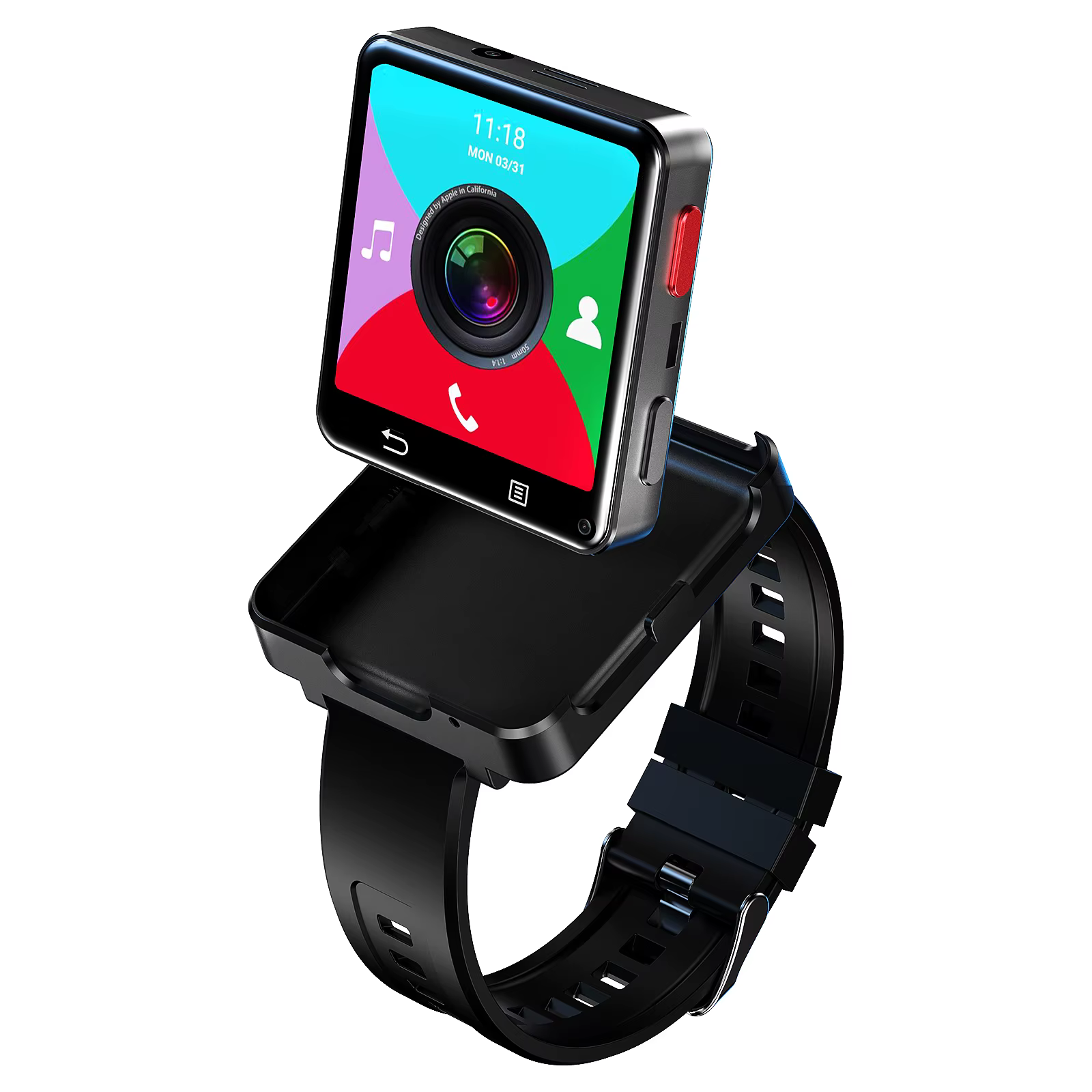 S222 montre intelligente 4G carte SIM 4GB RAM 64GB ROM MTK6761 Android 11.0 avec 800W double caméra WIFI GPS 2.64 "grand écran Smartwach