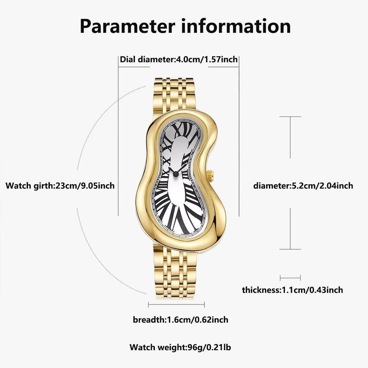 Nouveau Alien Crash fondu montre torsadée pour hommes et femmes Y2K montres de luxe en acier Starp étanche