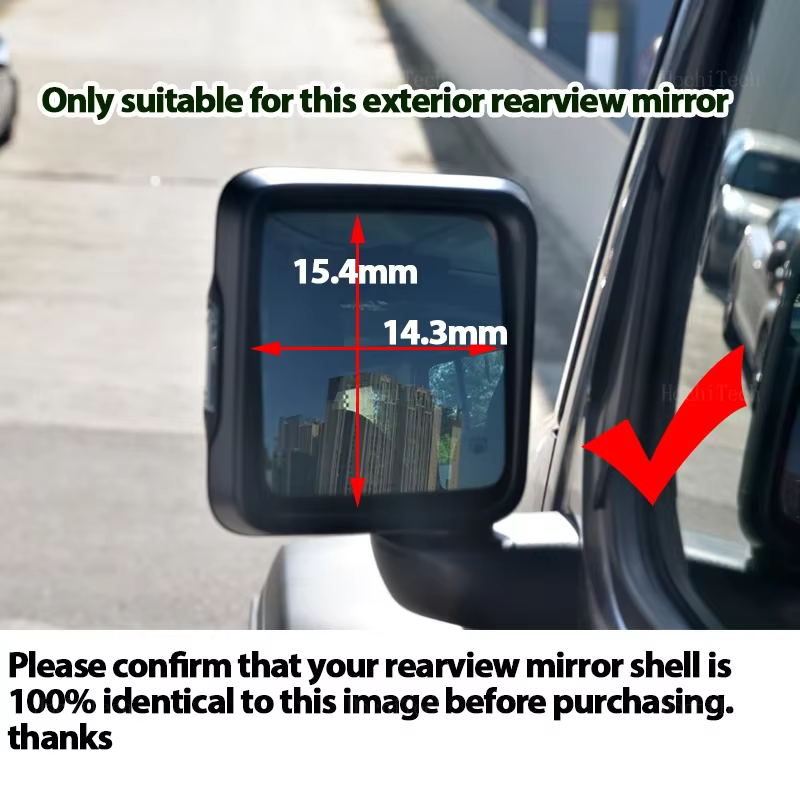 Rétroviseur Latéral en Verre pour Jeep Wrangler JL, Accessoire pour Modèles 2018, 2019, 2020, 2021, 2022, 2023