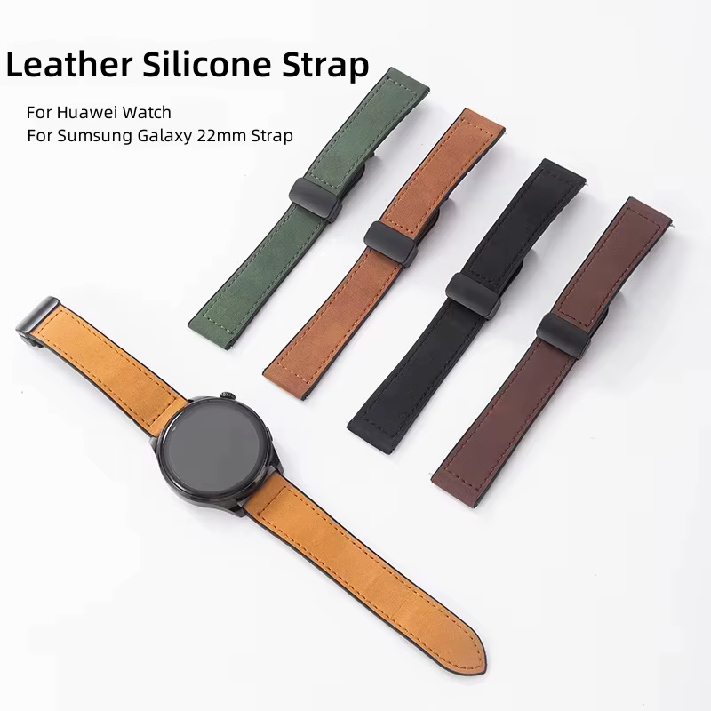 Bracelet de montre en cuir 22mm pour Xiaomi