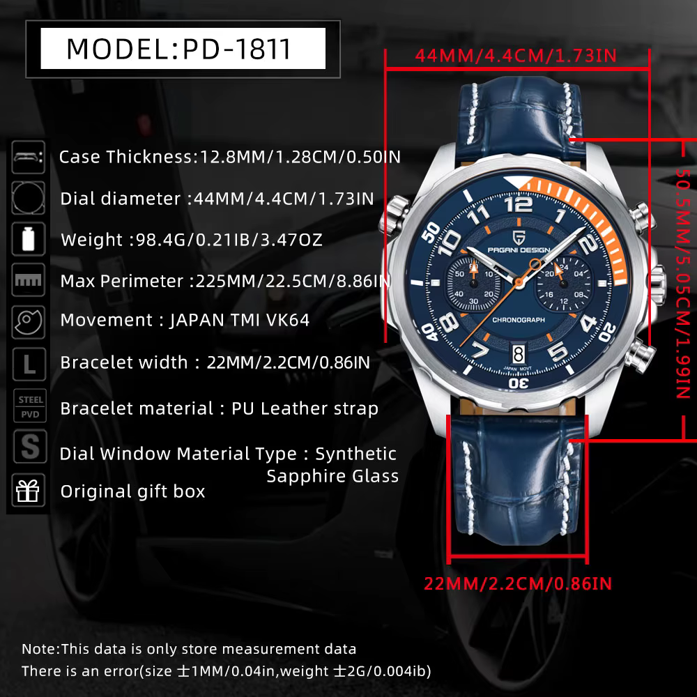 Montre pour homme PAGANI DESIGN