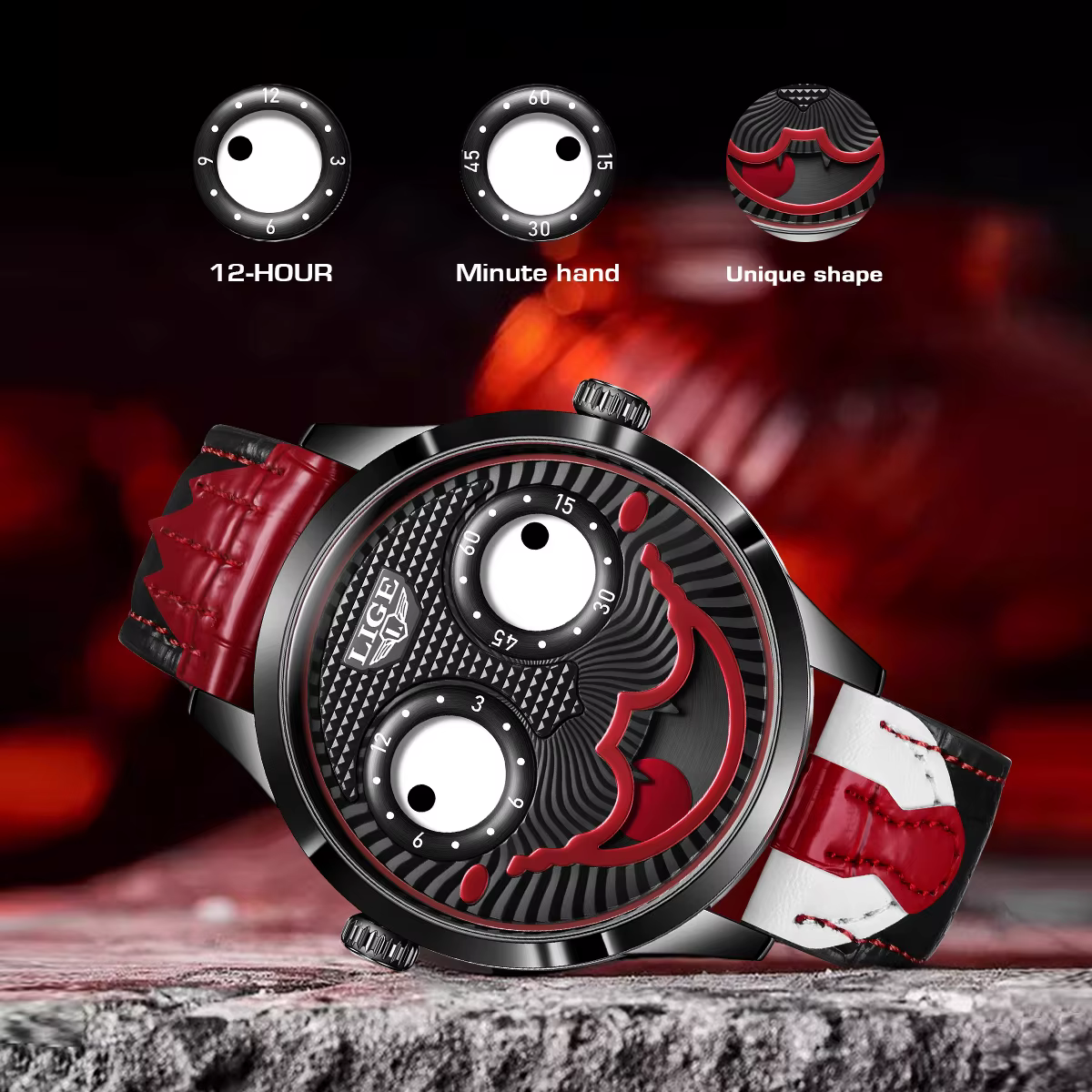 Montre LIGE Cool Joker pour homme