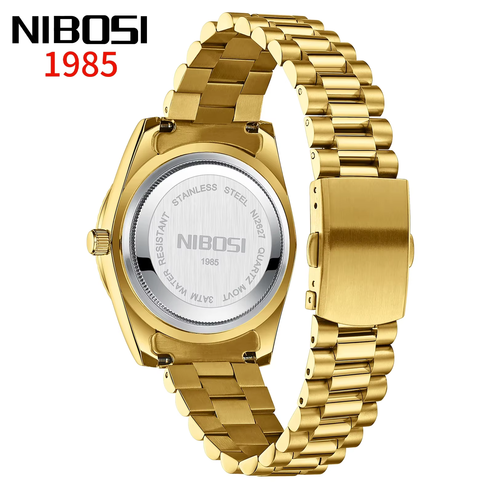 NIBOSI hommes montres haut de gamme de luxe or diamants montre classique