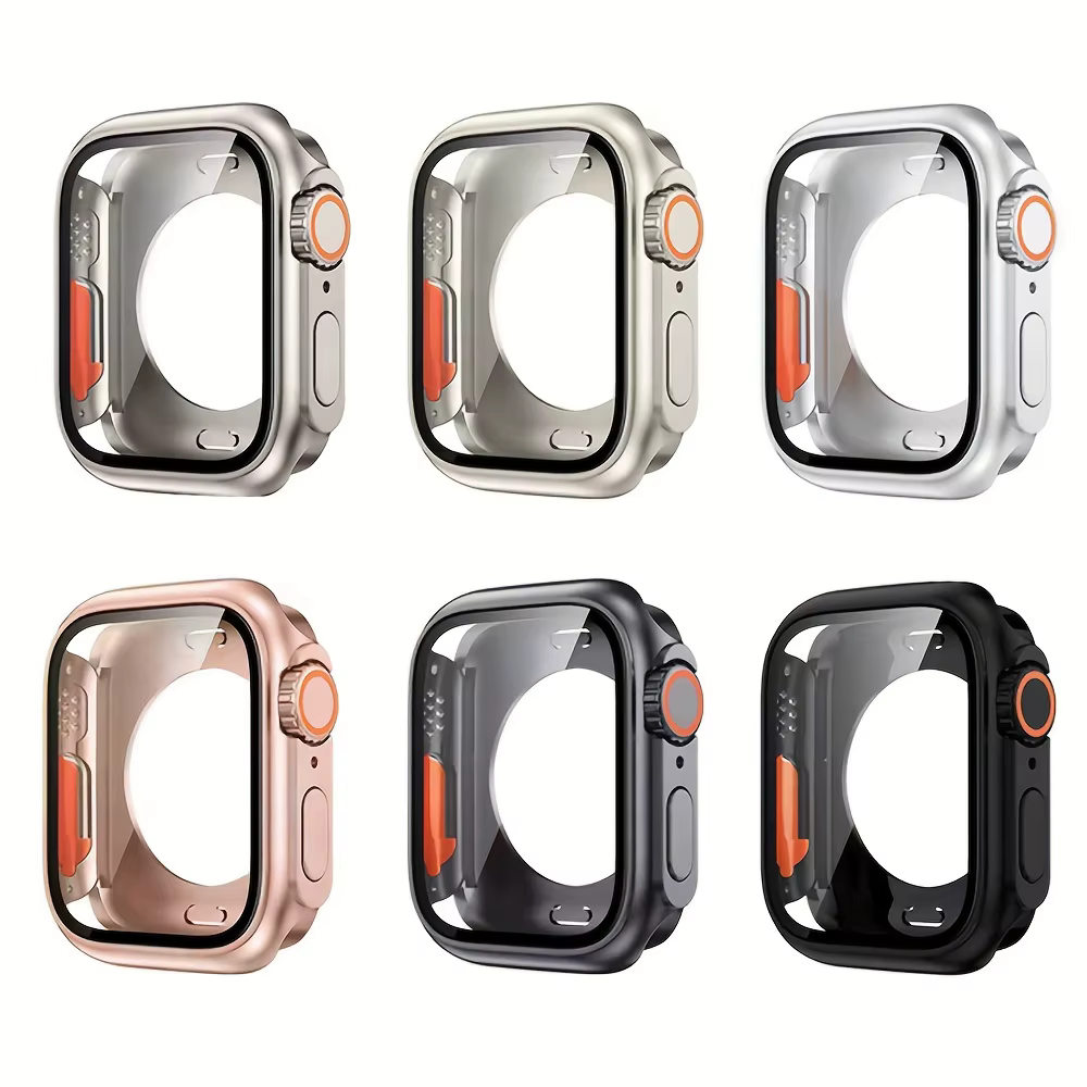 Changer vers le boîtier de protection Ultra complet pour Apple Watch 45 46 44mm protecteur d'écran en verre trempé pour
