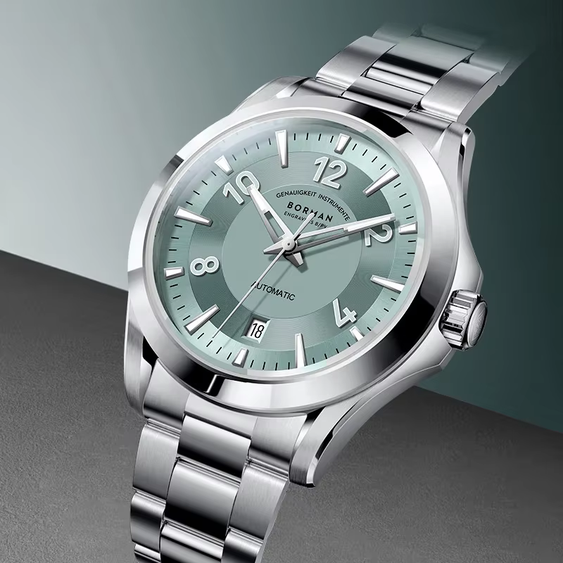 BORMAN BM3968 hommes montre haut de gamme marque 41.5MM automatique mécanique montre-bracelet 50 étanche saphir lumineux Date mis5 8215