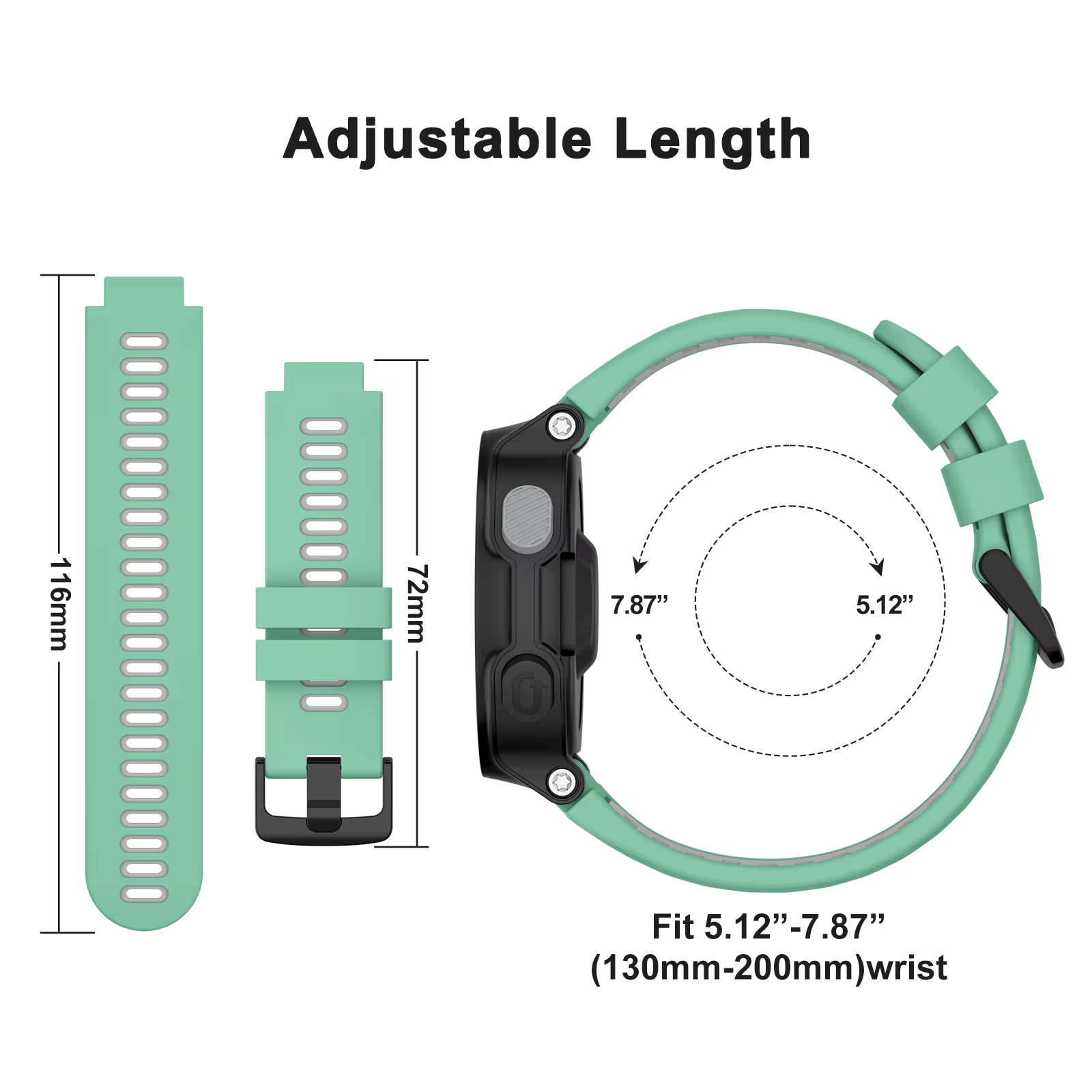 Bracelet en Silicone Double couleur pour Garmin Forerunner 235 220 620 630 735 735XT
