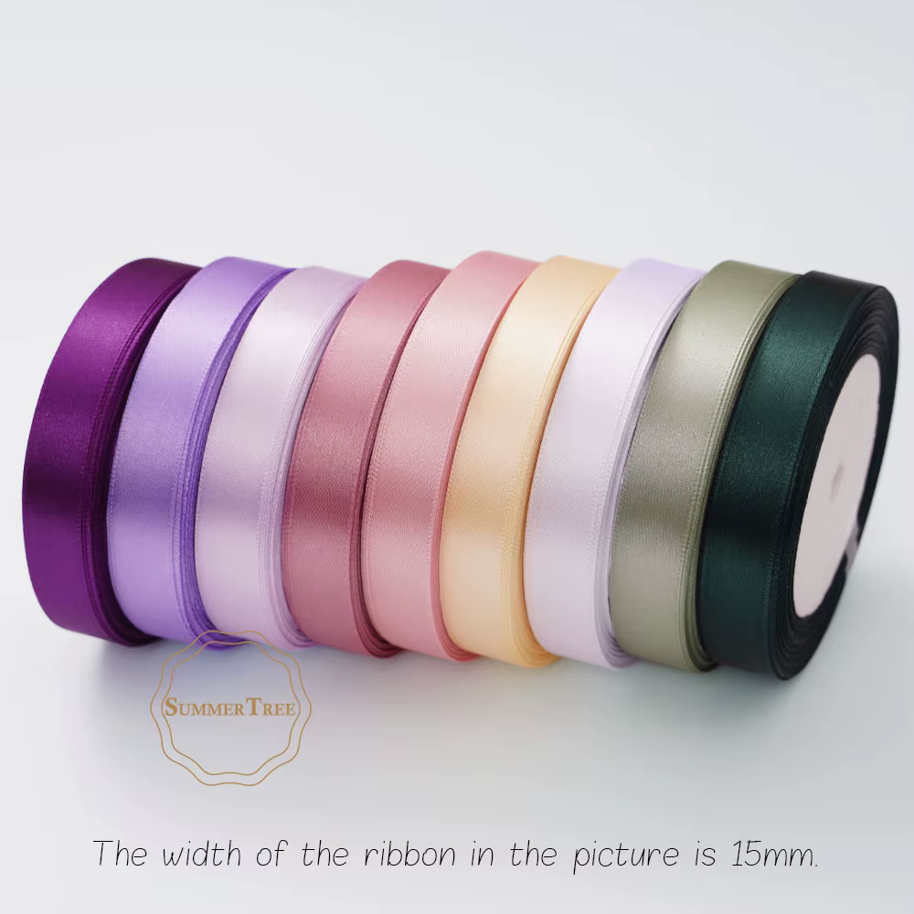Ruban en Satin 22.8 mètres 6mm 10mm 15mm 25mm 38mm 50mm, nœud d'emballage cadeau fait à la main, artisanat pour fête de mariage, Halloween, décoration de noël