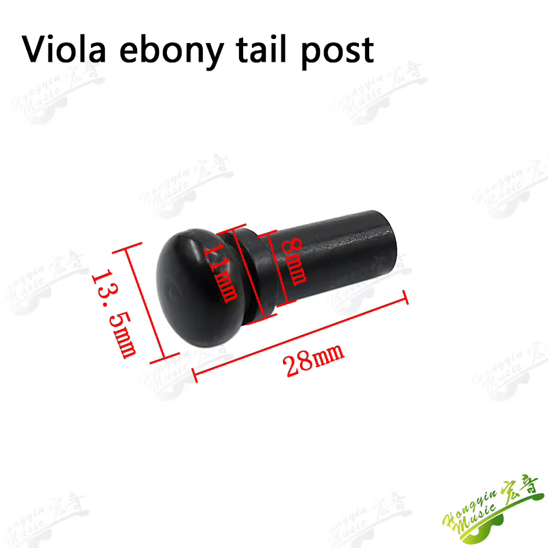 HUATOOL Viola, Queue de violon, Queue en ébène, Queue à clou, Queue à bouton, Accessoires de violon en bois