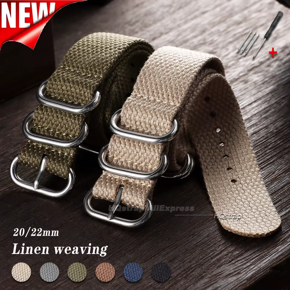 Bracelet de montre en tissu Nylon tissé