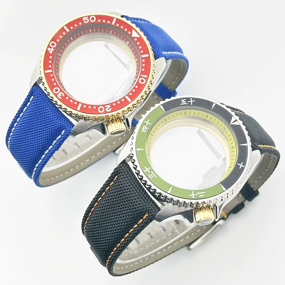 Boîtier de montre en Nylon et cuir