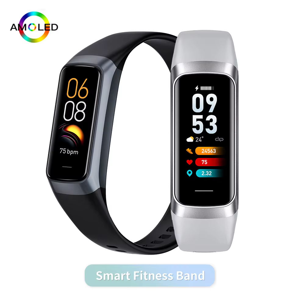 Montre connectée AMOLED avec moniteur de température corporelle
