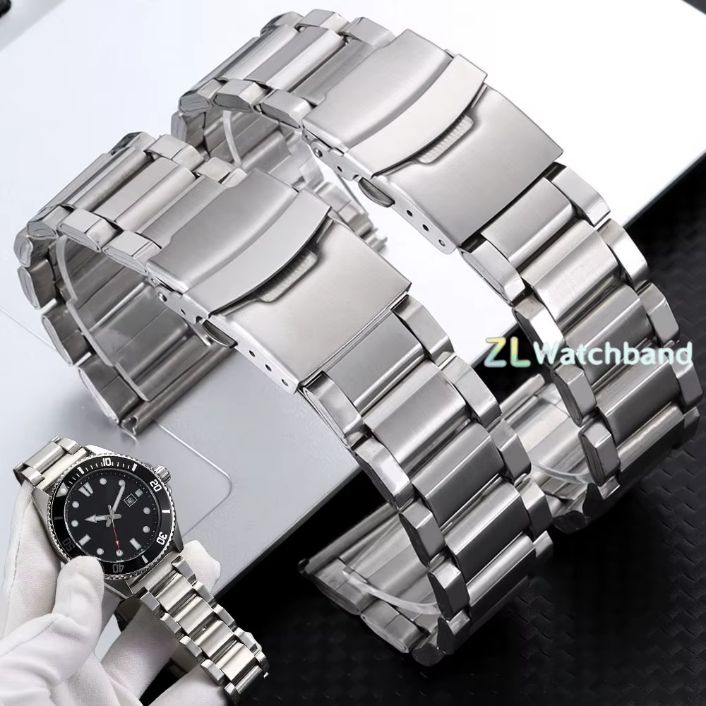 Bracelet de montre en métal 20mm 22mm 24mm pour Seiko