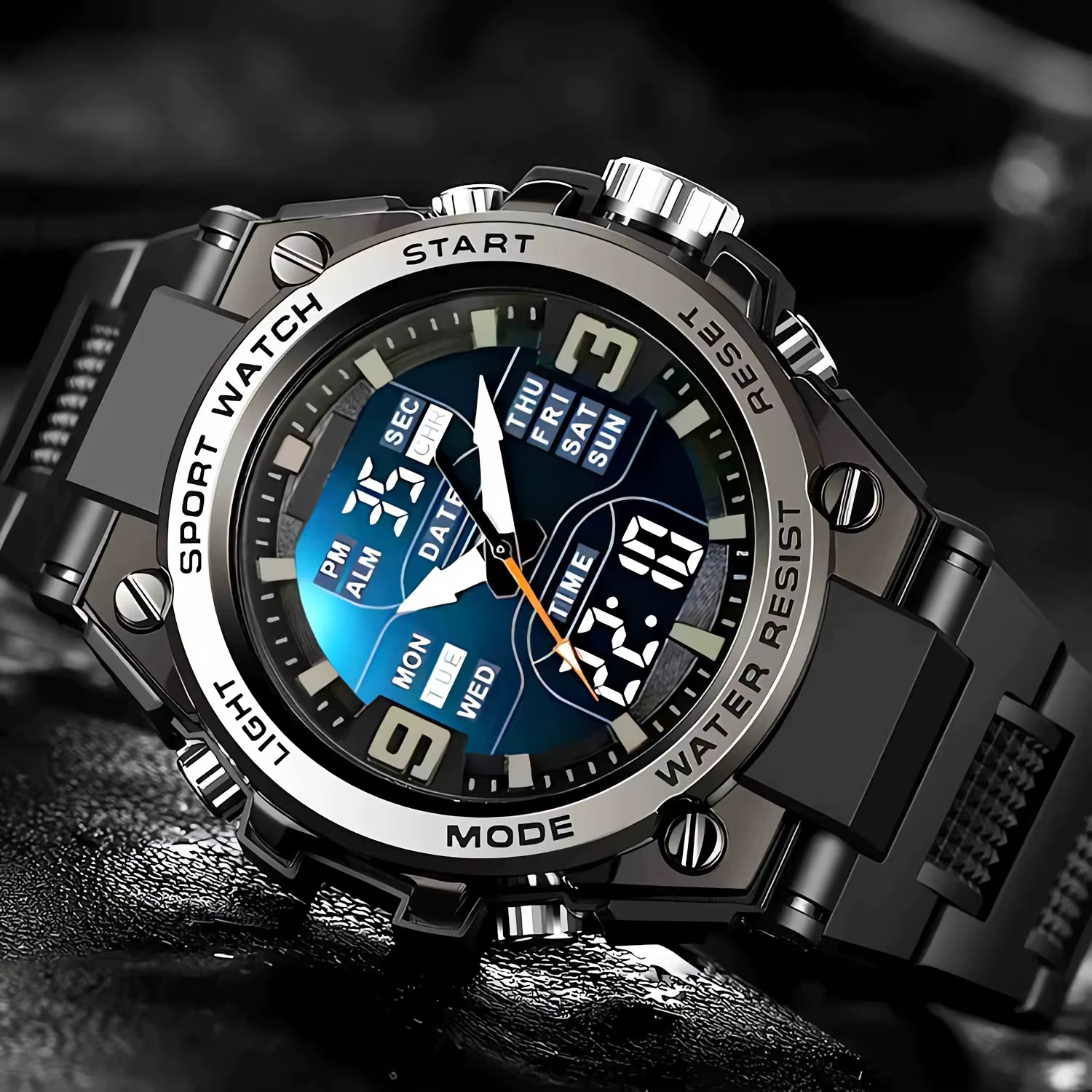 [Montre chronographe numérique pour hommes]