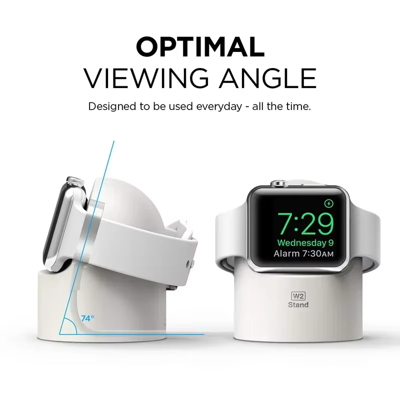 Station de chargement en Silicone pour Apple Watch série 11 10 9 8 7 6 5 SE Ultra 3 2 1