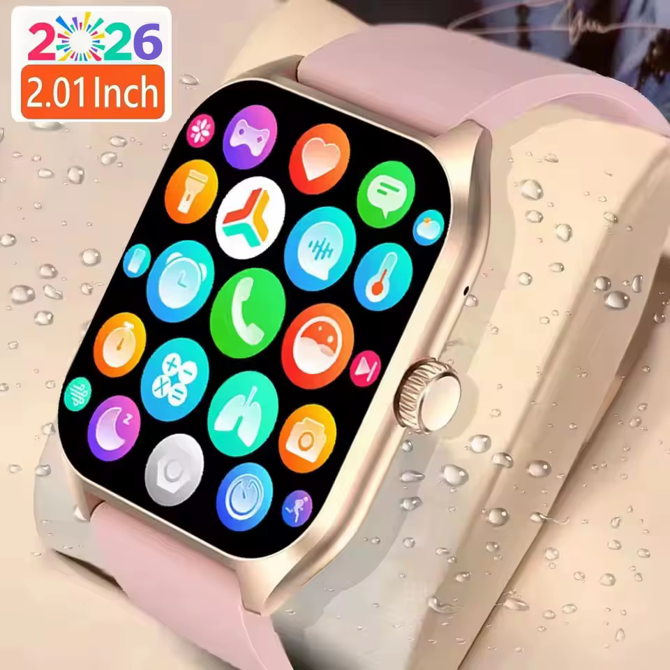 2026 nouvelle montre intelligente pour Android IOS 2.01 pouces écran couleur Bluetooth appel surveillance de l'oxygène