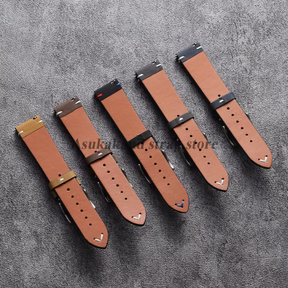 Bracelet de montre en cuir mat 18mm 20mm 22mm