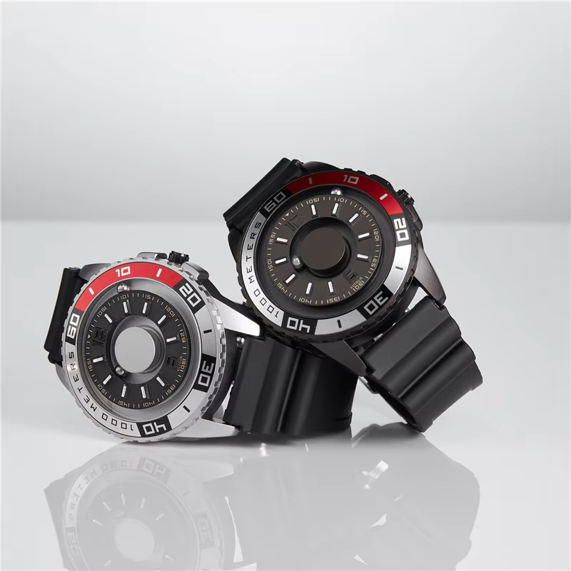 Nouveau Design perles métalliques magnétiques montre multifonctionnelle hommes aimant balle sport montre à Quartz cadran créatif homme montre-bracelet