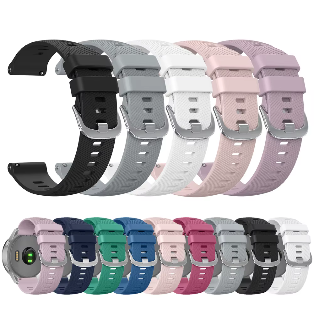 Bracelet 18/20/22mm pour Garmin Vivoactive 4 5 3 s/Venu 3 2s Sq 2 Plus/Forerunner 265 255S 645 245