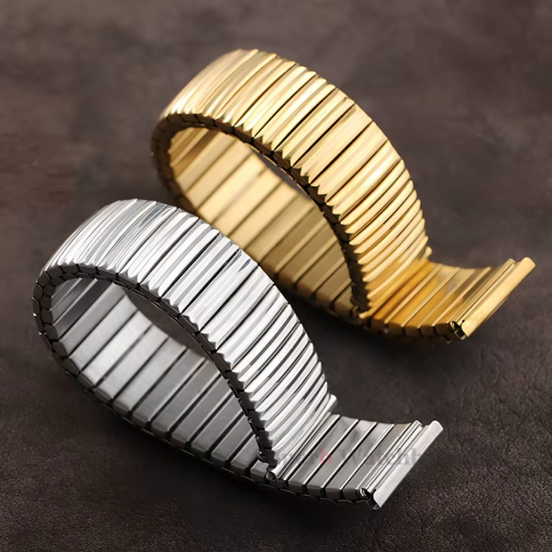 Bracelet de montre élastique extensible en acier inoxydable