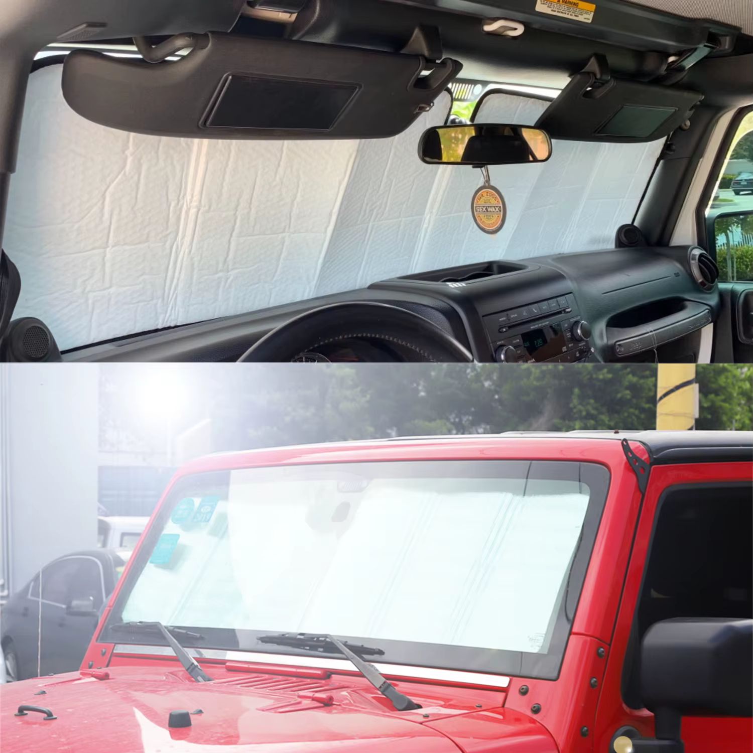 Pare-Soleil Avant Anti-UV pour Jeep Wrangler TJ 1997-2006 JK 2007-2017, Accessoires d'Nikde Voiture