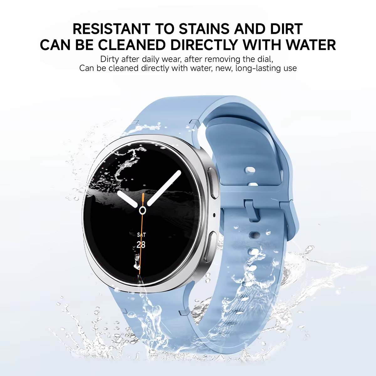 1:1 Bracelet de Sport pour Samsung Galaxy watch 8 44mm 40mm 8 classique 46mm poignet ceinture de remplacement