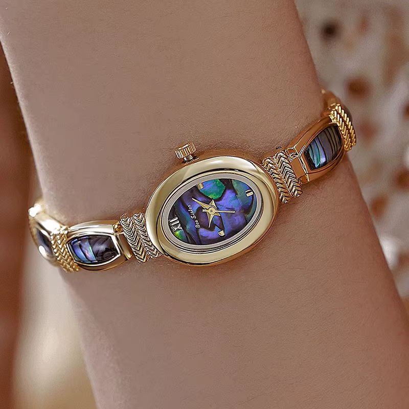 Cadran ovale femmes Bracelet montres haut de gamme de luxe dames