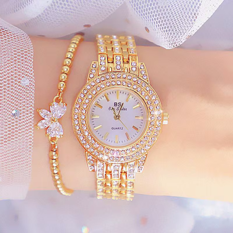 Bs Bee Sister Montre femmes avec Bracelet marque de luxe 2025 robe or Femme montres dames