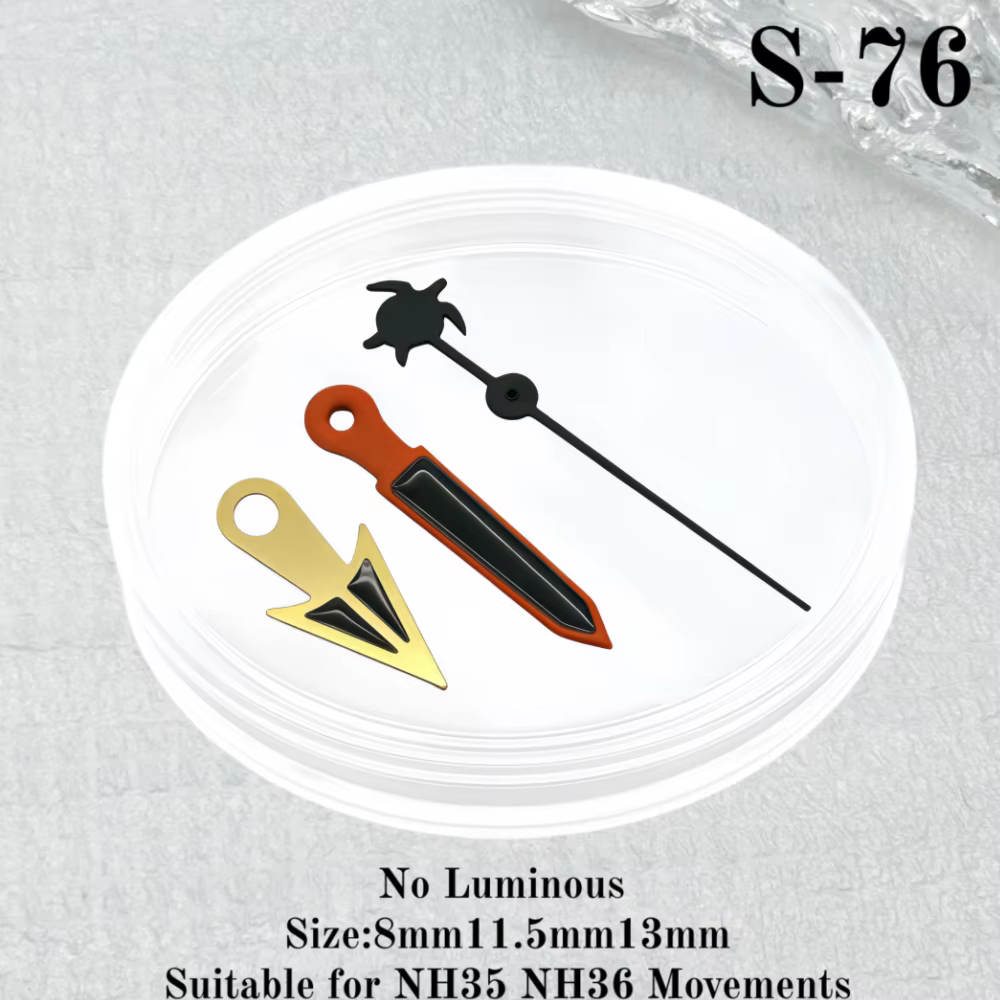 Aiguilles de montre de plongée lumineuses vertes