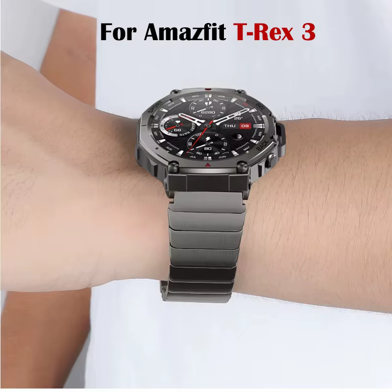 Bracelet en métal de luxe pour montre intelligente Amazfit t-rex 3
