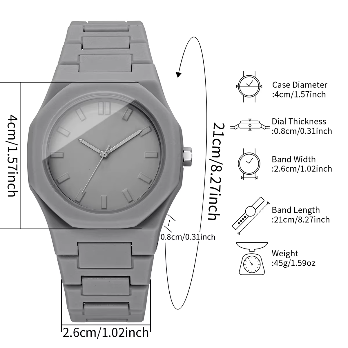Bracelet en plastique décontracté femmes montre-bracelet à Quartz mode cadran Simple montres