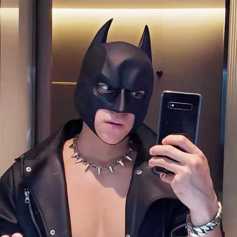 Masque de chauve-souris de super-héros, accessoire de costume pour homme, masque de chauve-souris pour adulte, accessoire de costume pour Halloween, Comic Con, fête costumée