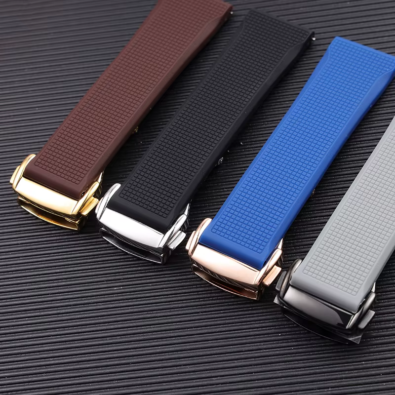 Bracelet de montre en caoutchouc de Silicone souple et étanche