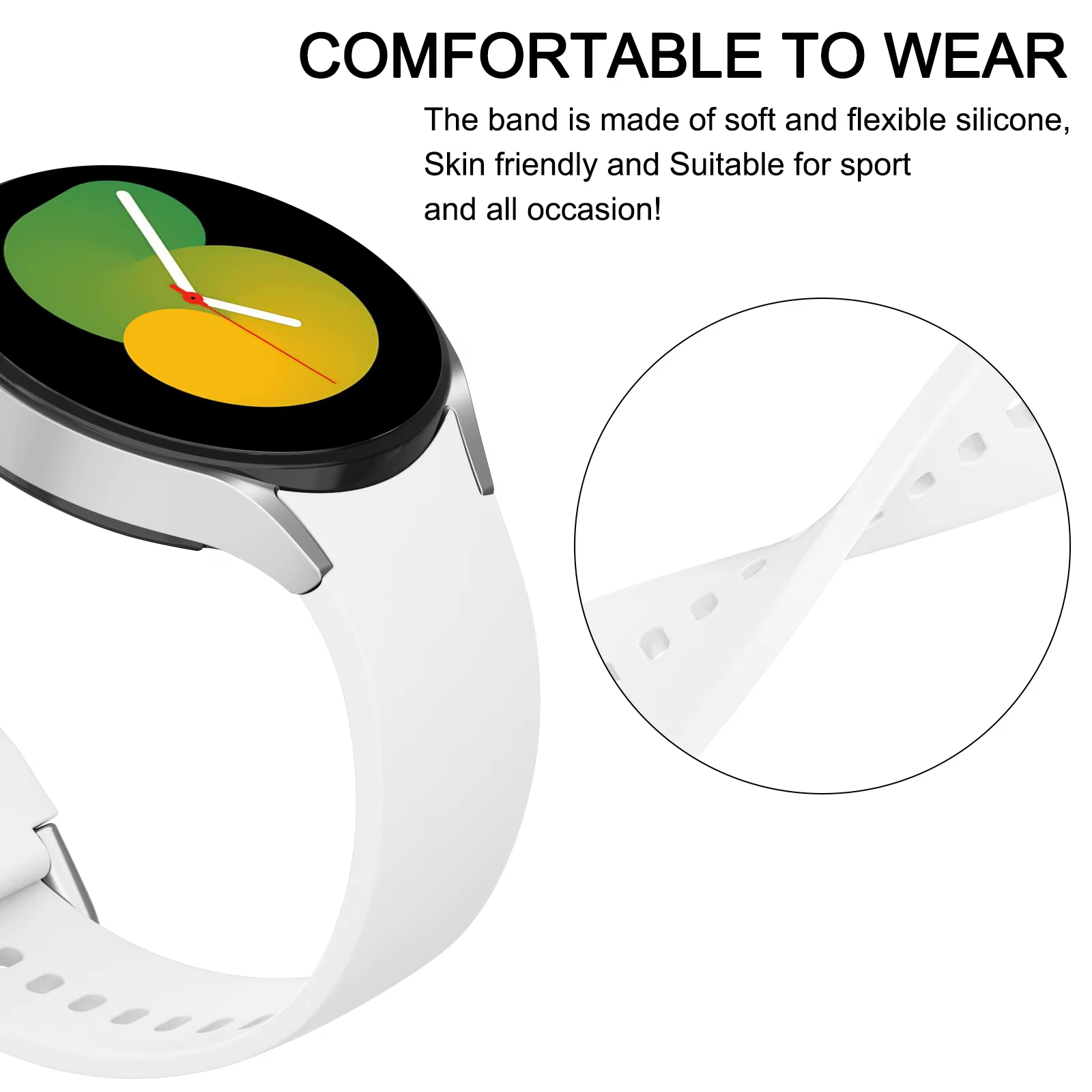 Coque en TPU + bracelet en Silicone pour Samsung Galaxy Watch 4 5 6 7 40mm 44mm