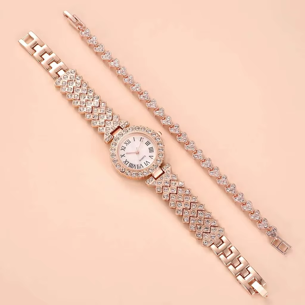Montre de luxe en strass pour femme