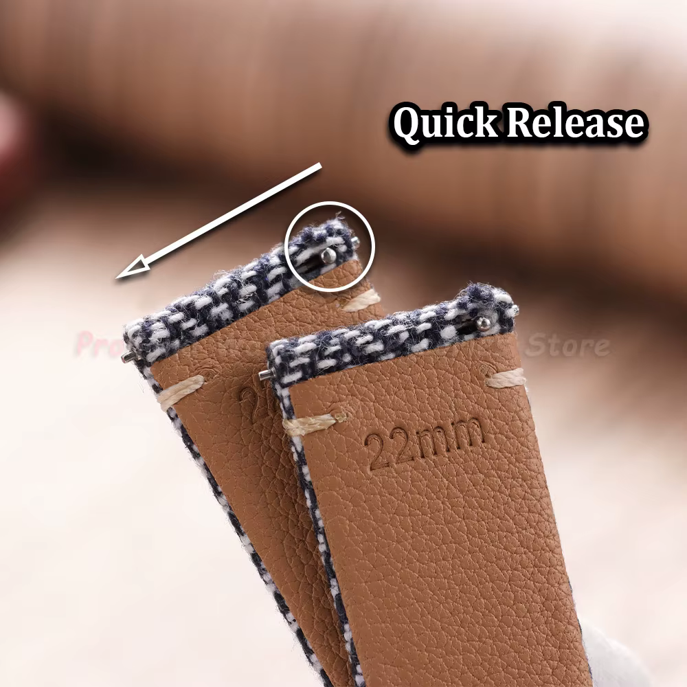 Bracelets à libération rapide en cuir véritable et nylon tissé pour Omega et Seiko