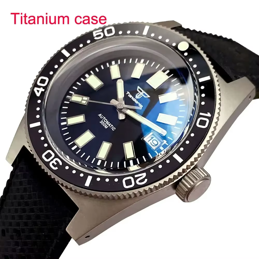 Tandorio-Montre MAS alimentée par plongée en titane pour homme