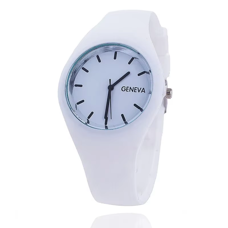 2020 genève femmes Sport montres couleur crème Ultra-mince mode cadeau bracelet en Silicone montre de loisirs