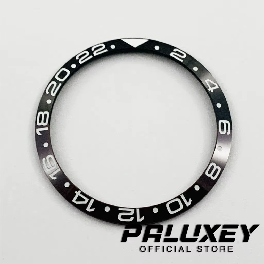 Insert de lunette de montre noir en céramique/aluminium